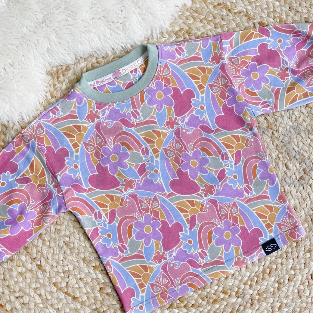 FRENCH TERRY DIGITAL RAINBOWS MULTICOLOUR #6