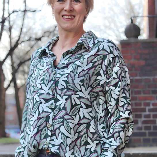 VISKOSE RADIANCE ABSTRAKT DUNKELGRÜN #7