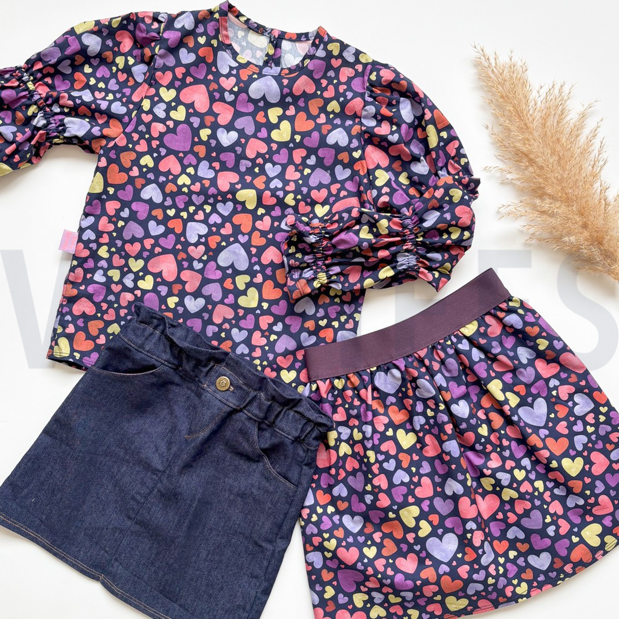 FINE POPLIN DIGITAL HEARTS NAVY (high resolution) #6