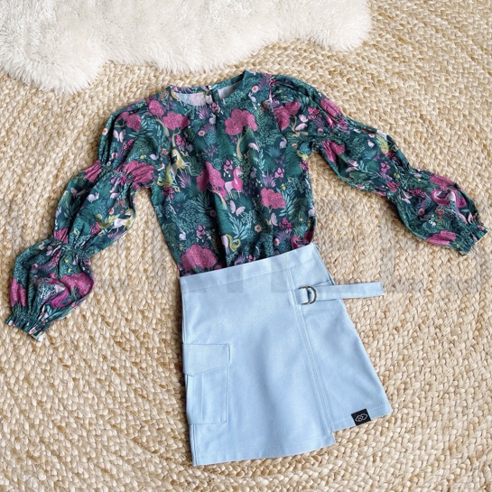 BAUMWOLLE POPELINE DIGITAL EINHÖRNER DUNKELGRÜN #7