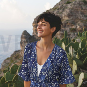 HANDCRAFTED BATIK VISCOSE INDIGO (thumbnail) #6