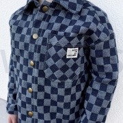 DENIM JACQUARD CHECKS JEANS (thumbnail) #6