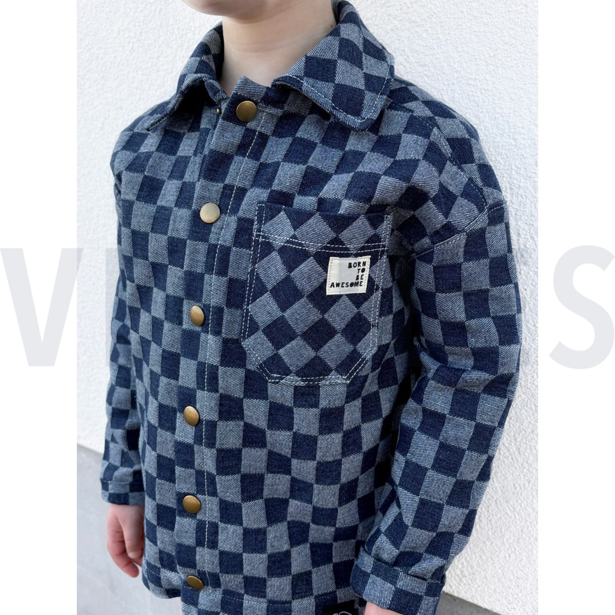 DENIM JACQUARD CHECKS JEANS (high resolution) #6