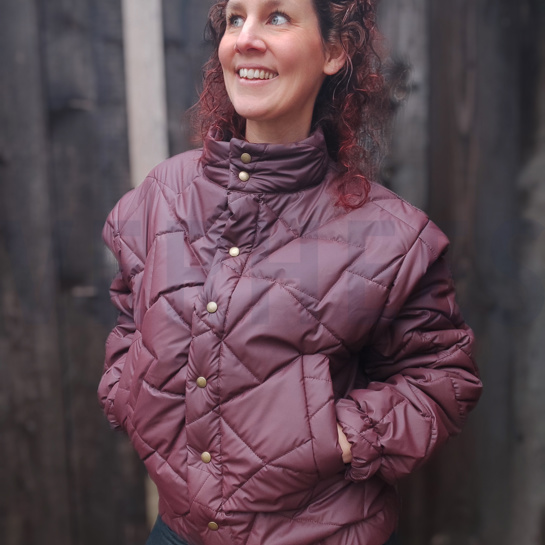 GEWATTEERD GEOMETRISCH BORDEAUX #7