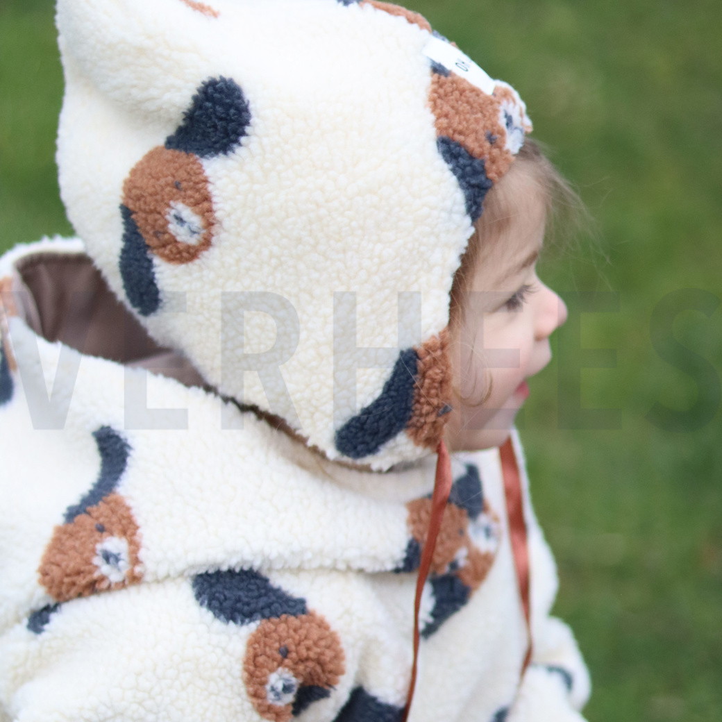 TEDDY JACQUARD DOGS BEIGE/BROWN #6