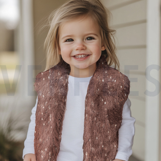 FAUX FUR WITH FOIL DARK ROSE #7