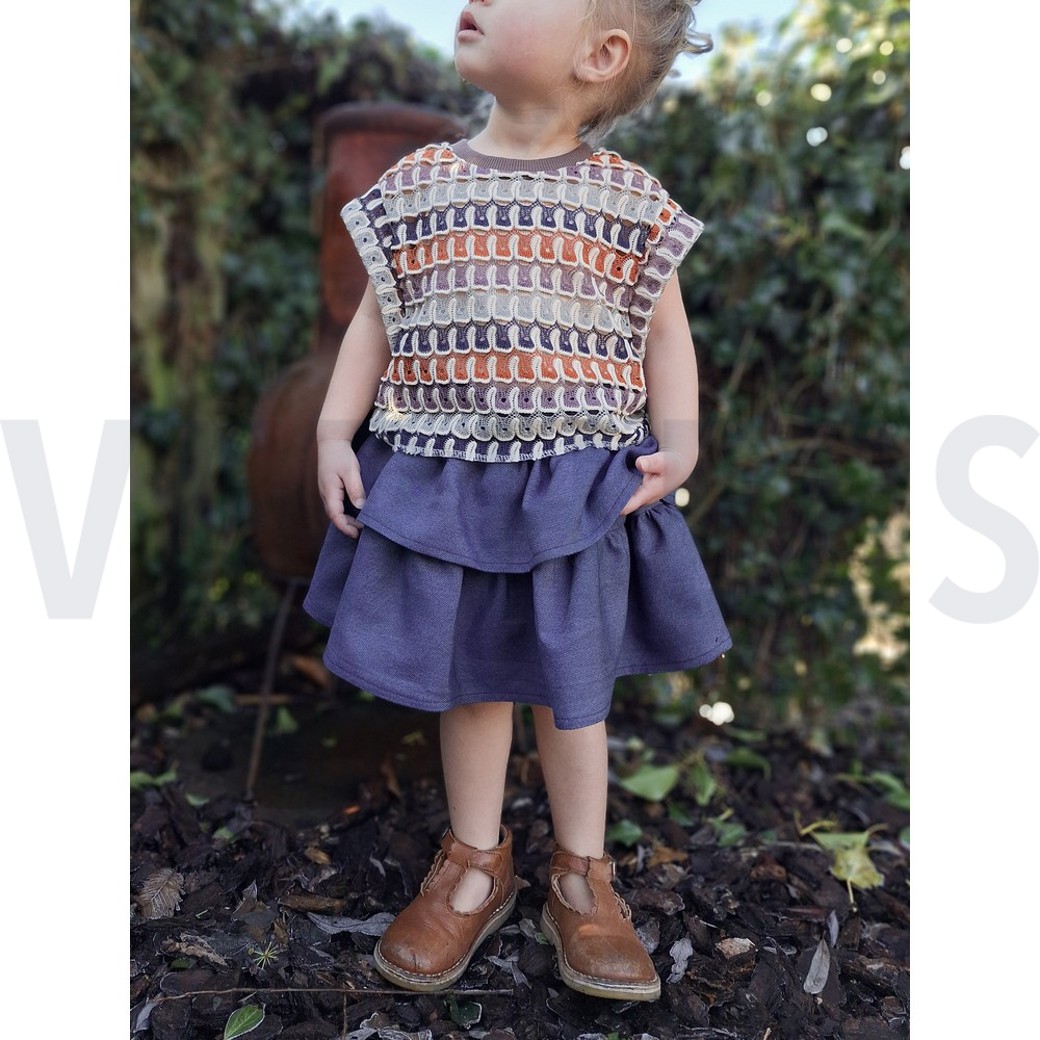 CROCHET NAVY / BRIQUE #6