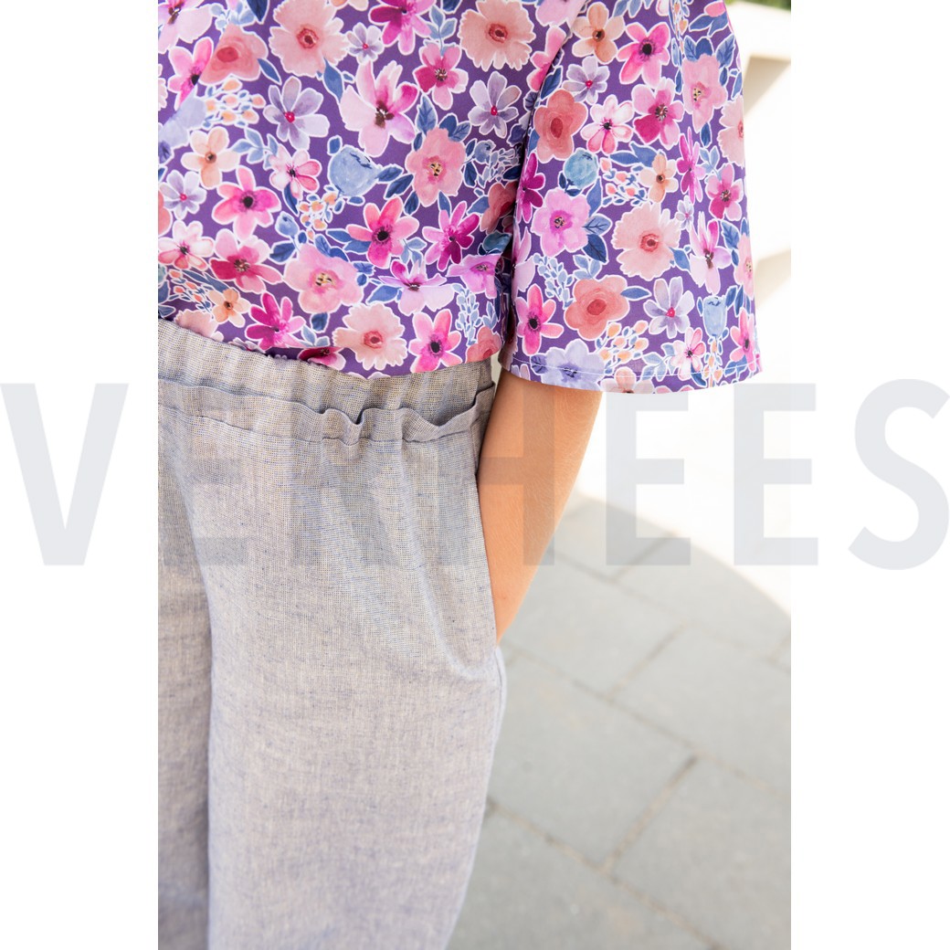 COTTON LINEN LUREX BLUE #6