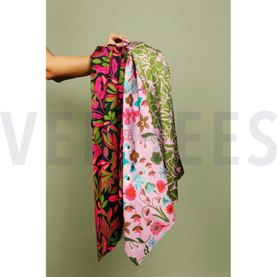 BAUMWOLLE POPELINE DIGITAL WIESENBLUME NERIDA HANSEN ROSA #7