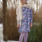 FRENCH TERRY FLOWERS BLUE / PINK (thumbnail) #6