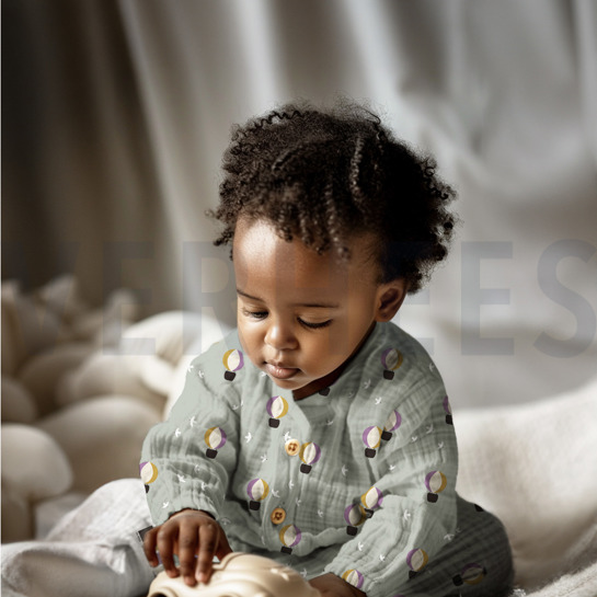 DOUBLE GAUZE HETELUCHTBALLONNEN NILEGROEN #7