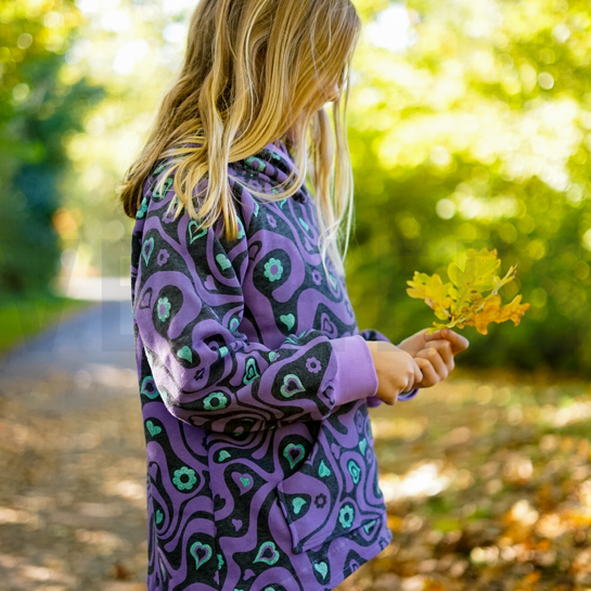 SWEAT MELANGE GLITTER RETRO BLOEMEN LICHTGRIJS GEMÊLEERD #7