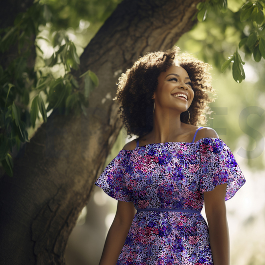 COTTON VOILE DIGITAL FLOWERS PINK #7