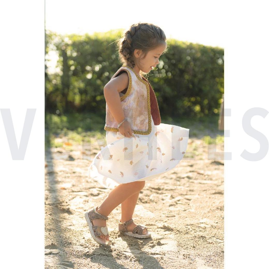 DOUBLE GAUZE EMBROIDERY LEAVES OFF WHITE #6