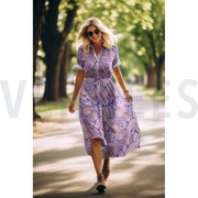 LENZING ECOVERO FLOWERS LAVENDER (thumbnail) #6