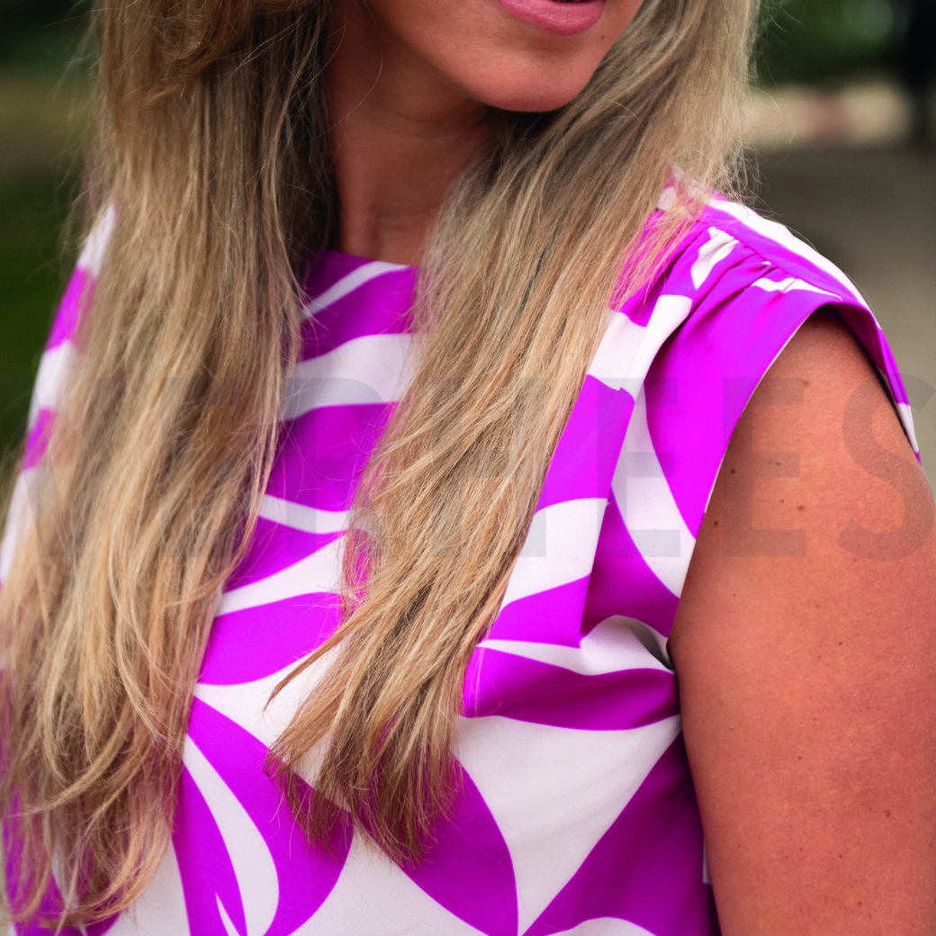 MAGNOLIA STRETCH GEOMETRIC FUCHSIA #6