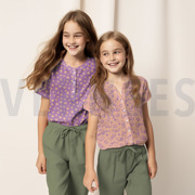 FINE POPLIN GEOMETRICS RED/ PINK (thumbnail) #6