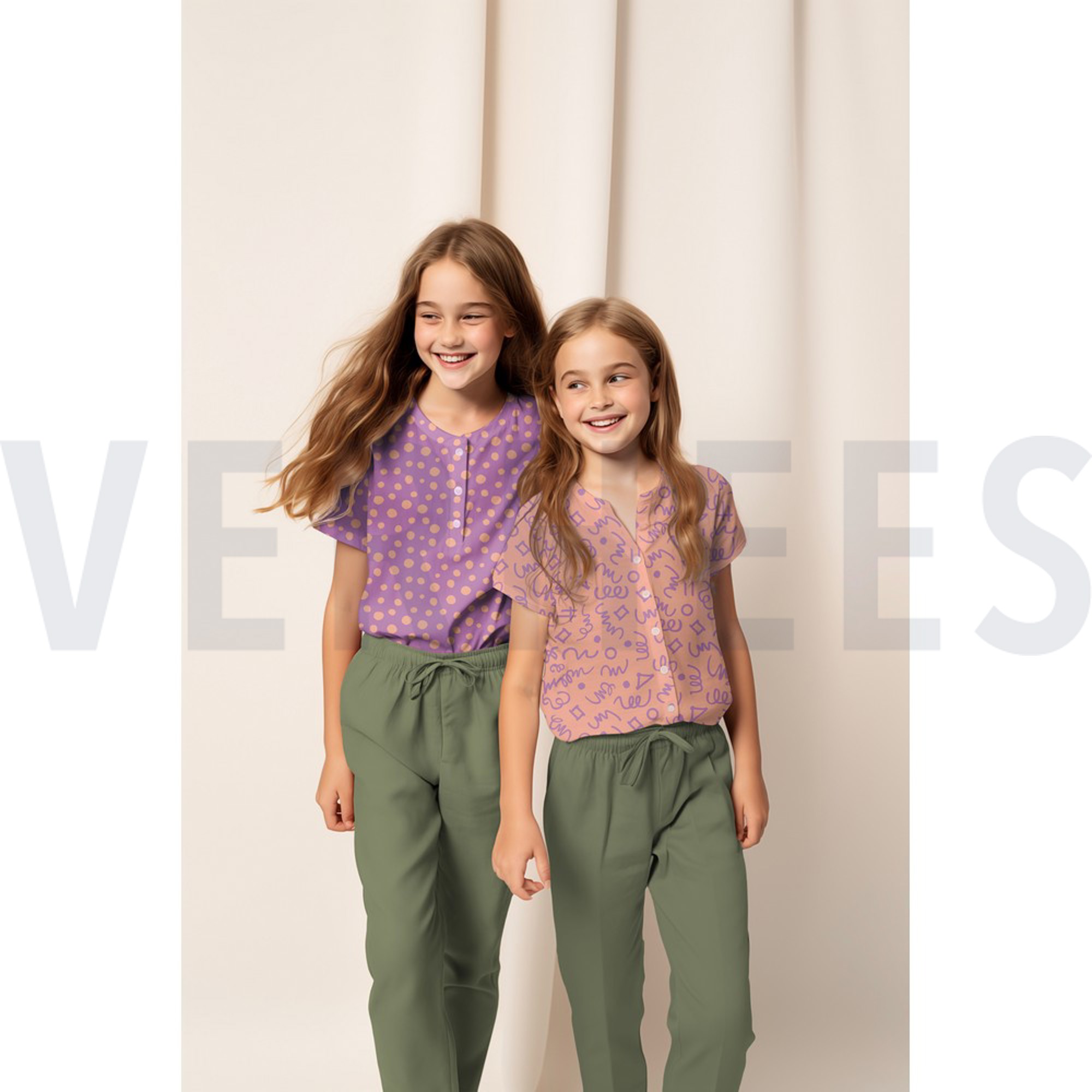FINE POPLIN GEOMETRICS PEACH/ PURPLE (high resolution) #6