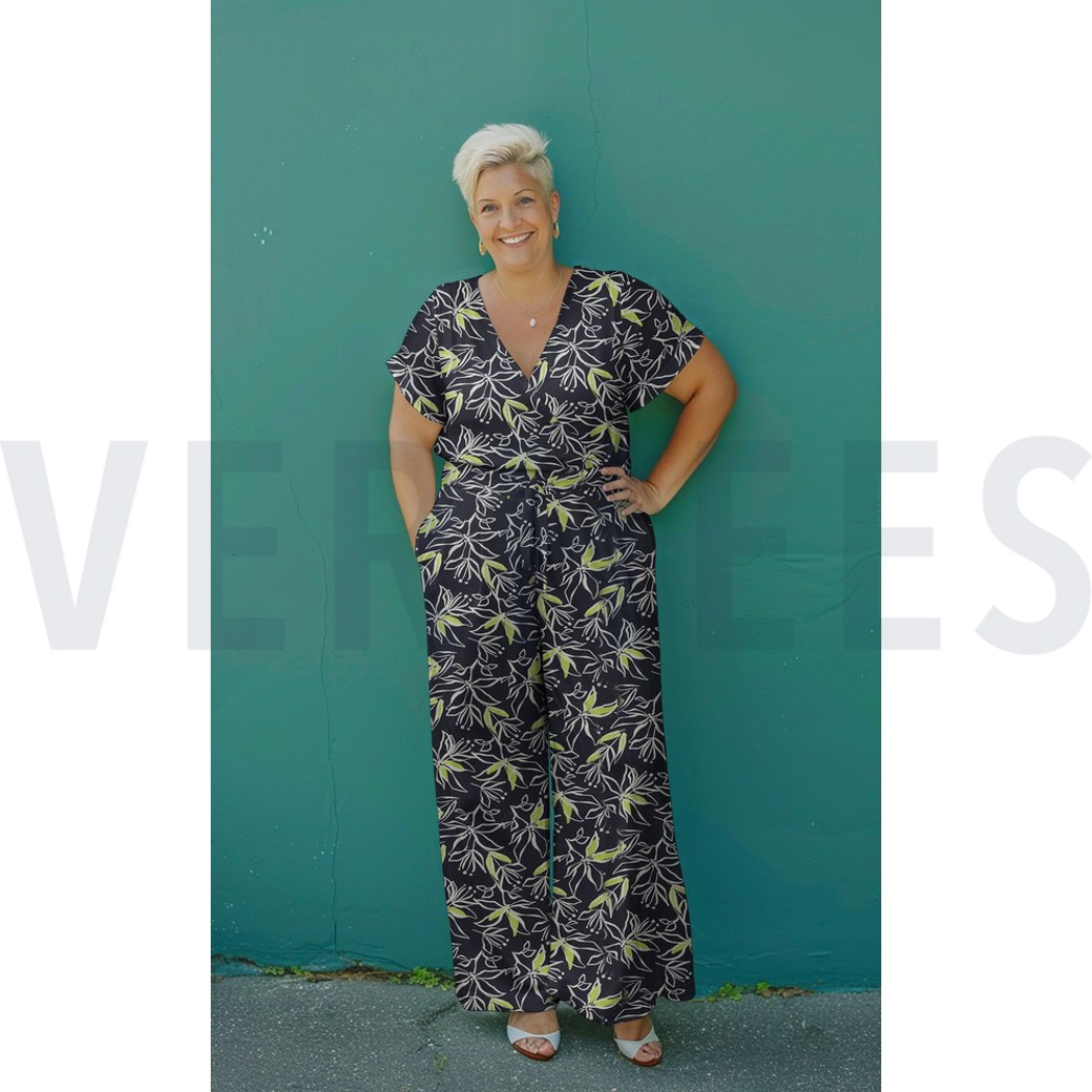 MAGNOLIA STRETCH FLOWERS NAVY #6