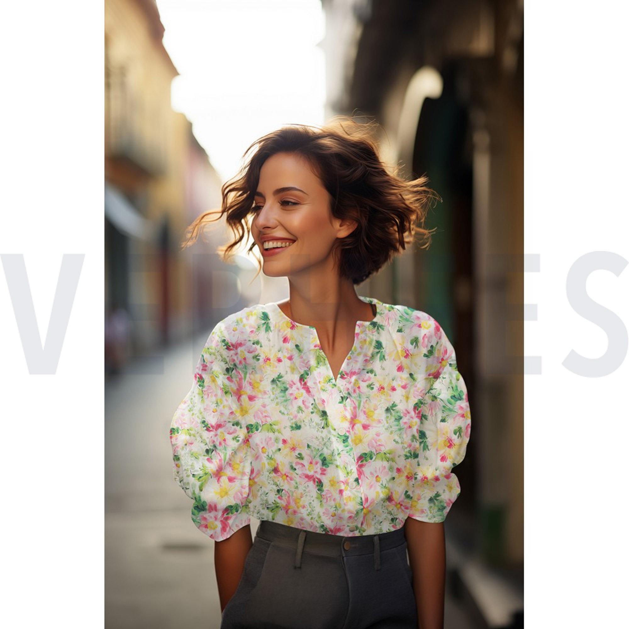VISCOSE SATIN DIGITAL FLOWERS MULTICOLOUR (high resolution) #6