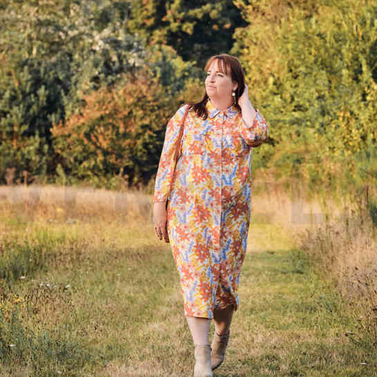 VISKOSE RADIANCE DIGITAL BLUMEN GEBROCHEN WEISS #7