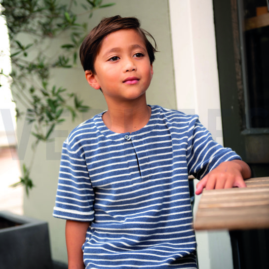 TOWELLING YARN DYED STRIPES OLD ROSE / OFF WHITE #7