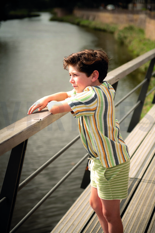 DOUBLE GAUZE YARN DYED STRIPES MULTICOLOUR #7