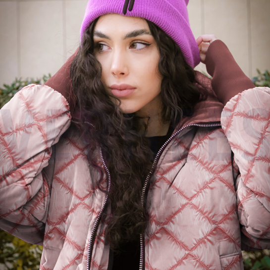 GEWATTEERD GLANZEND OUDROZE #7