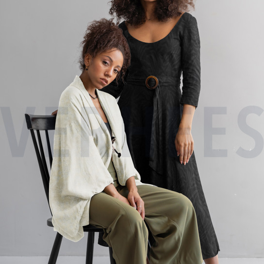 VISCOSE JACQUARD BLOEMEN ECRU #7