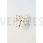 COTTON VOILE EMBROIDERY FLOWERS SAND (thumbnail) #6