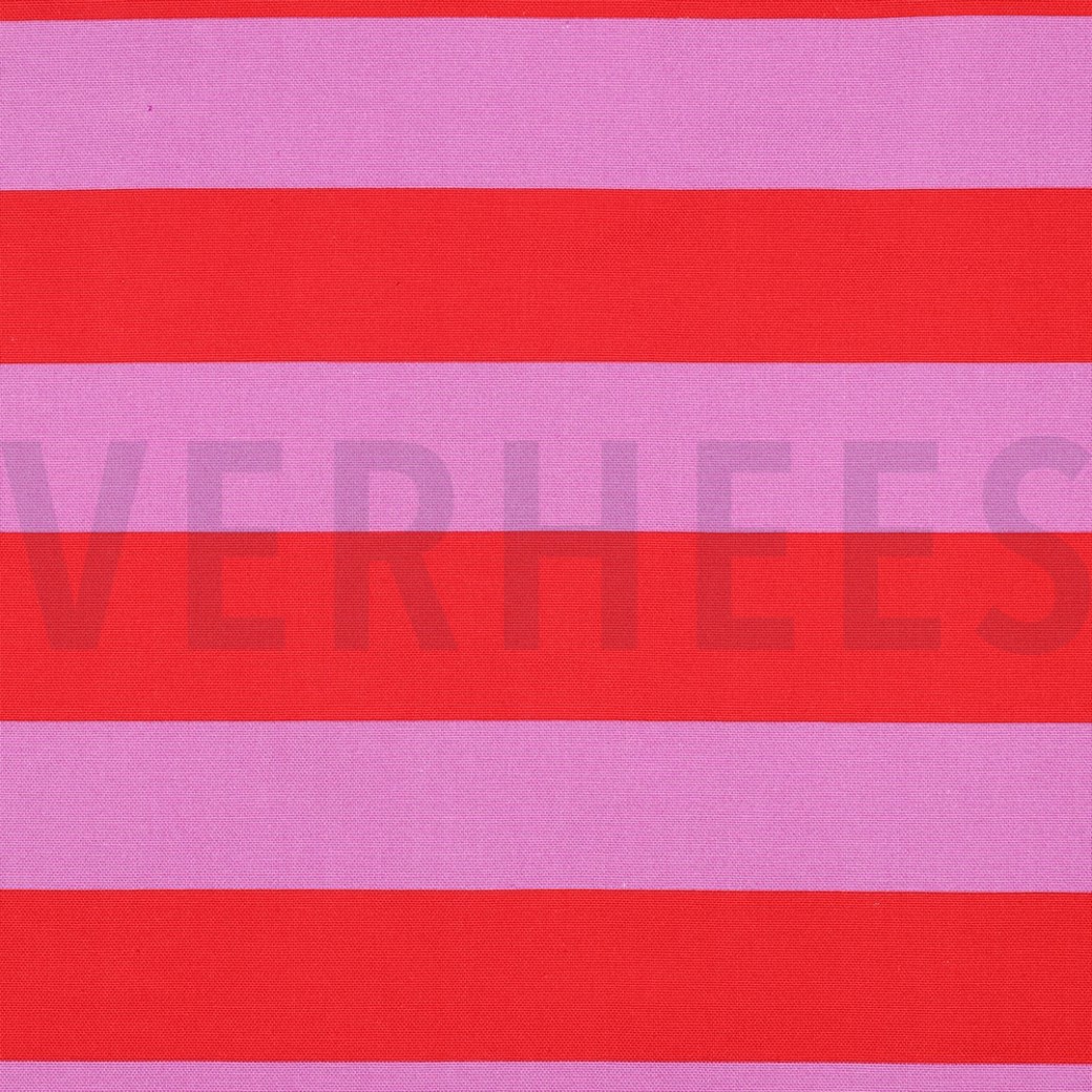 CANVAS STRIPES RED/MAUVE #6