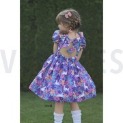 FINE POPLIN FLOWERS AND UNICORNS COBALT (thumbnail) #6