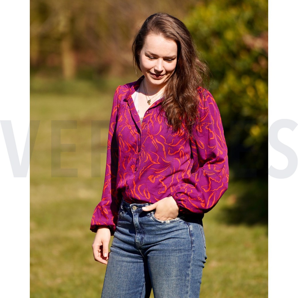 ROSELLA STRETCH ABSTRACT PURPLE #6