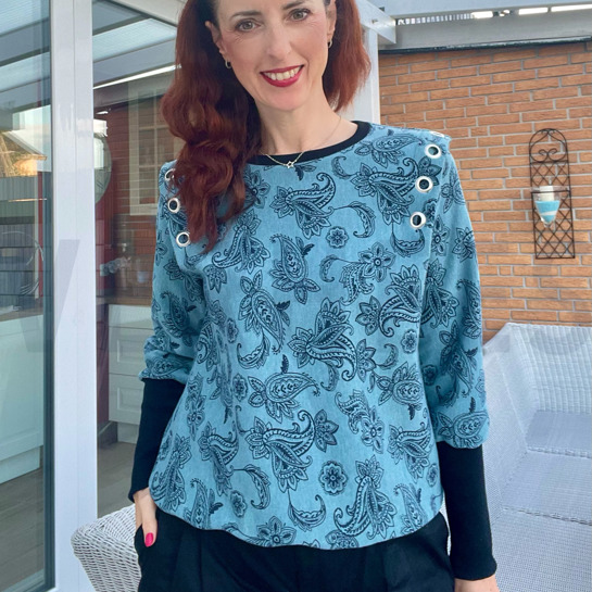 SWEAT MELANGE PAISLEY ANTHRACITE MELANGE #7