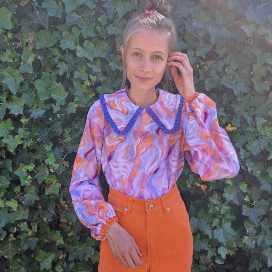 JERSEY DIGITAL MARBLE TANGERINE #7