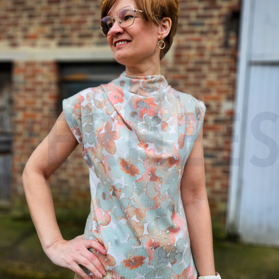 RIPPJERSEY DIGITAL BLUMEN PFIRSICH #7