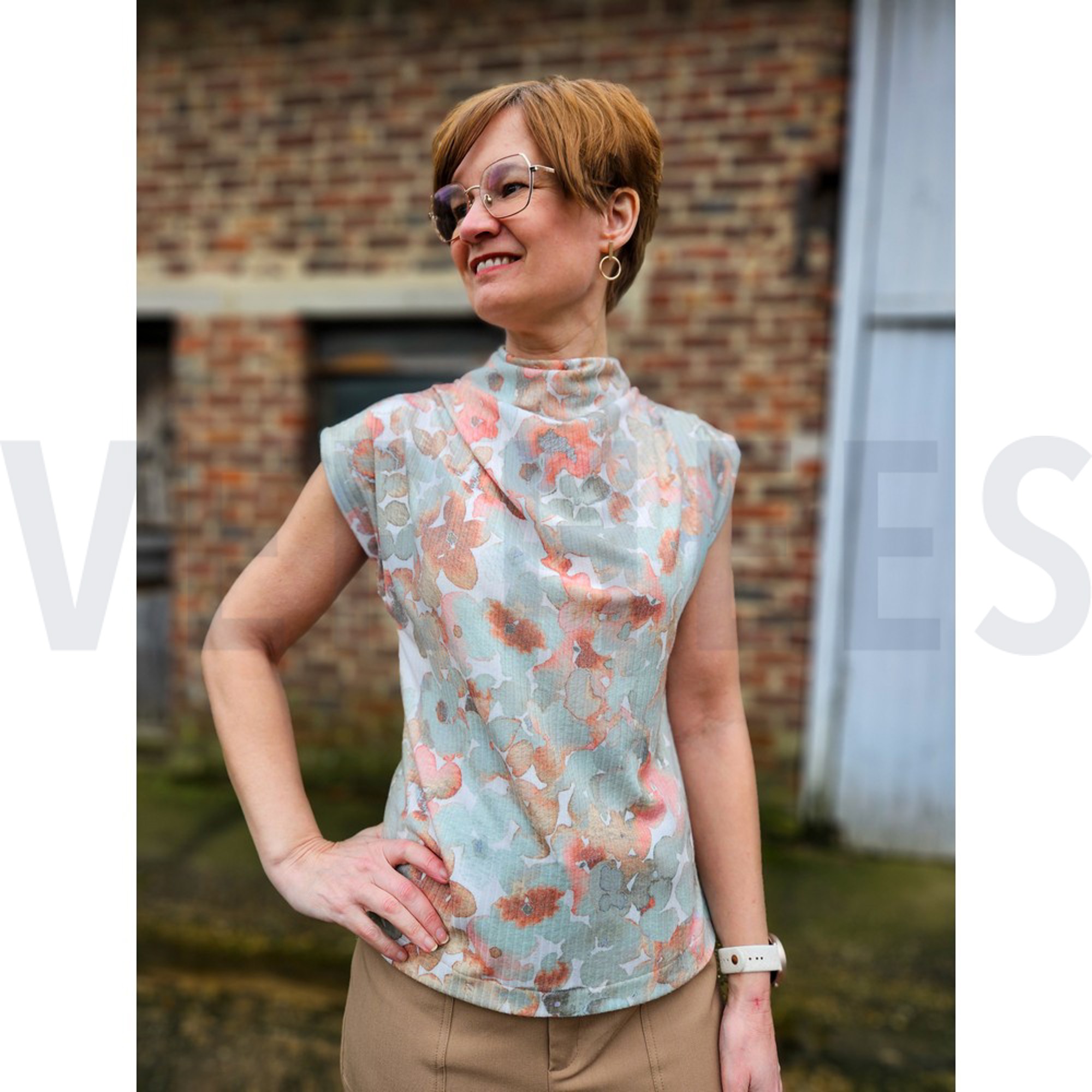 RIB JERSEY DIGITAL FLOWERS PEACH (high resolution) #6