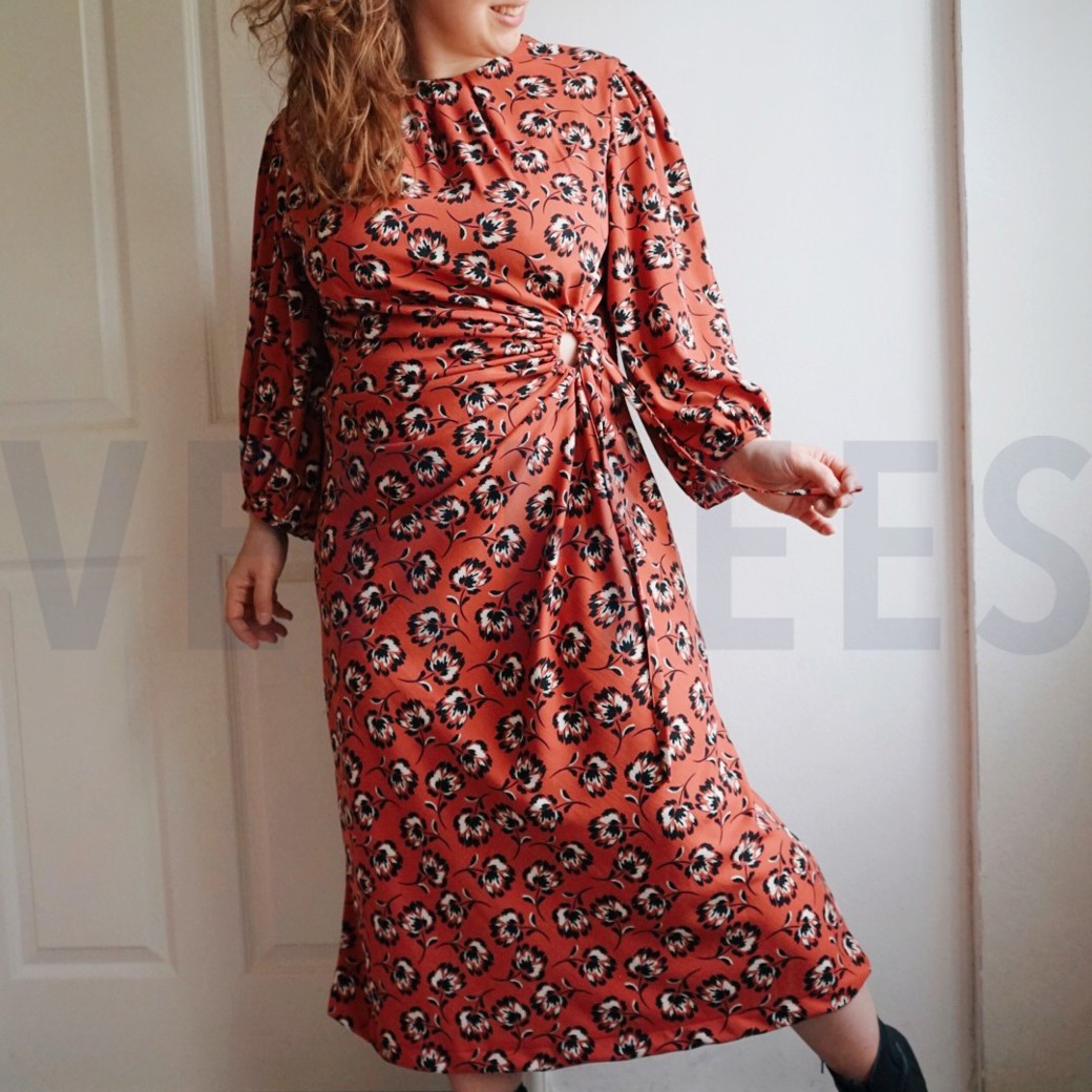 VISCOSE ROSELLA STRETCH FLOWERS OLIVE #6