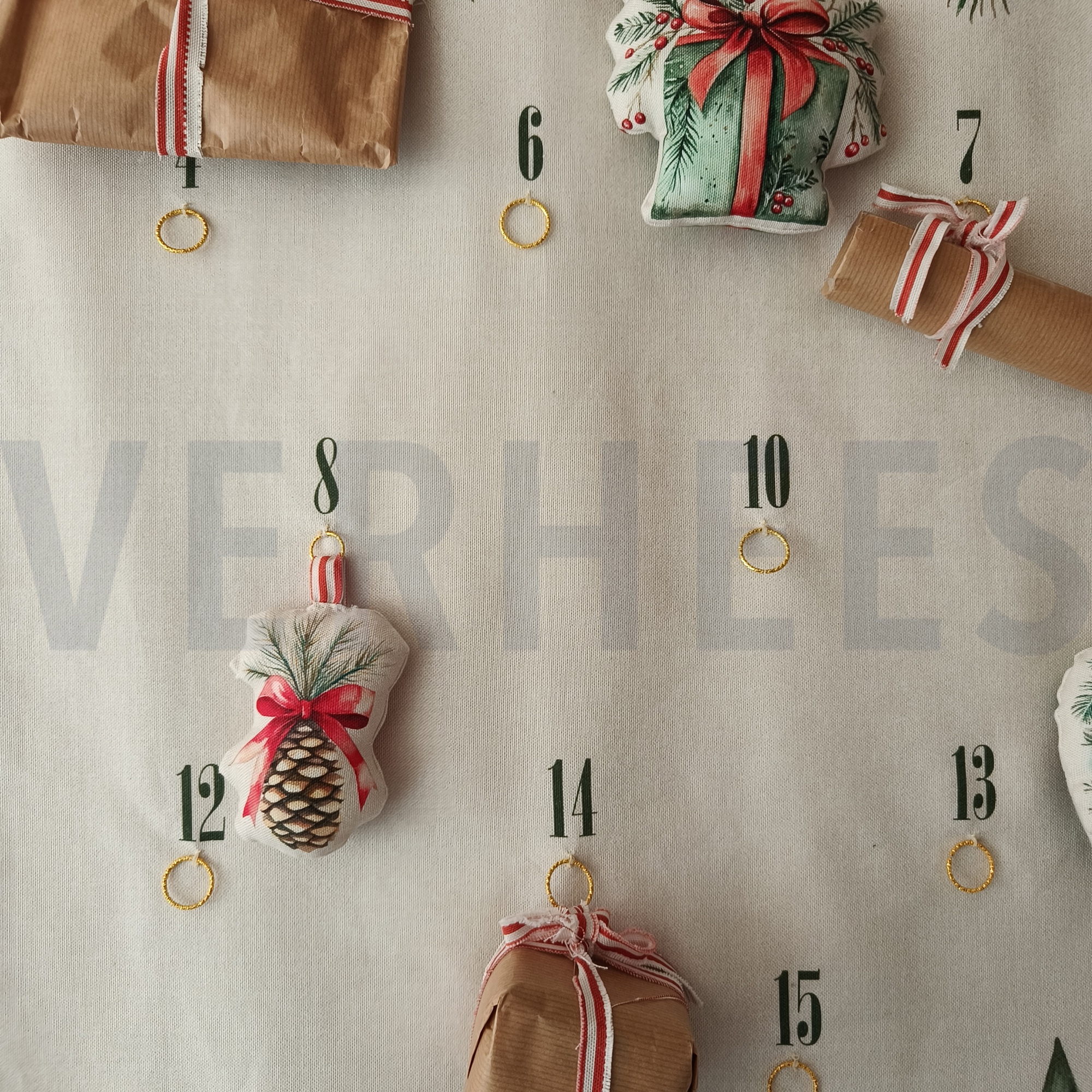 CANVAS ADVENT CALENDAR PANEL LINEN LOOK (high resolution) #6