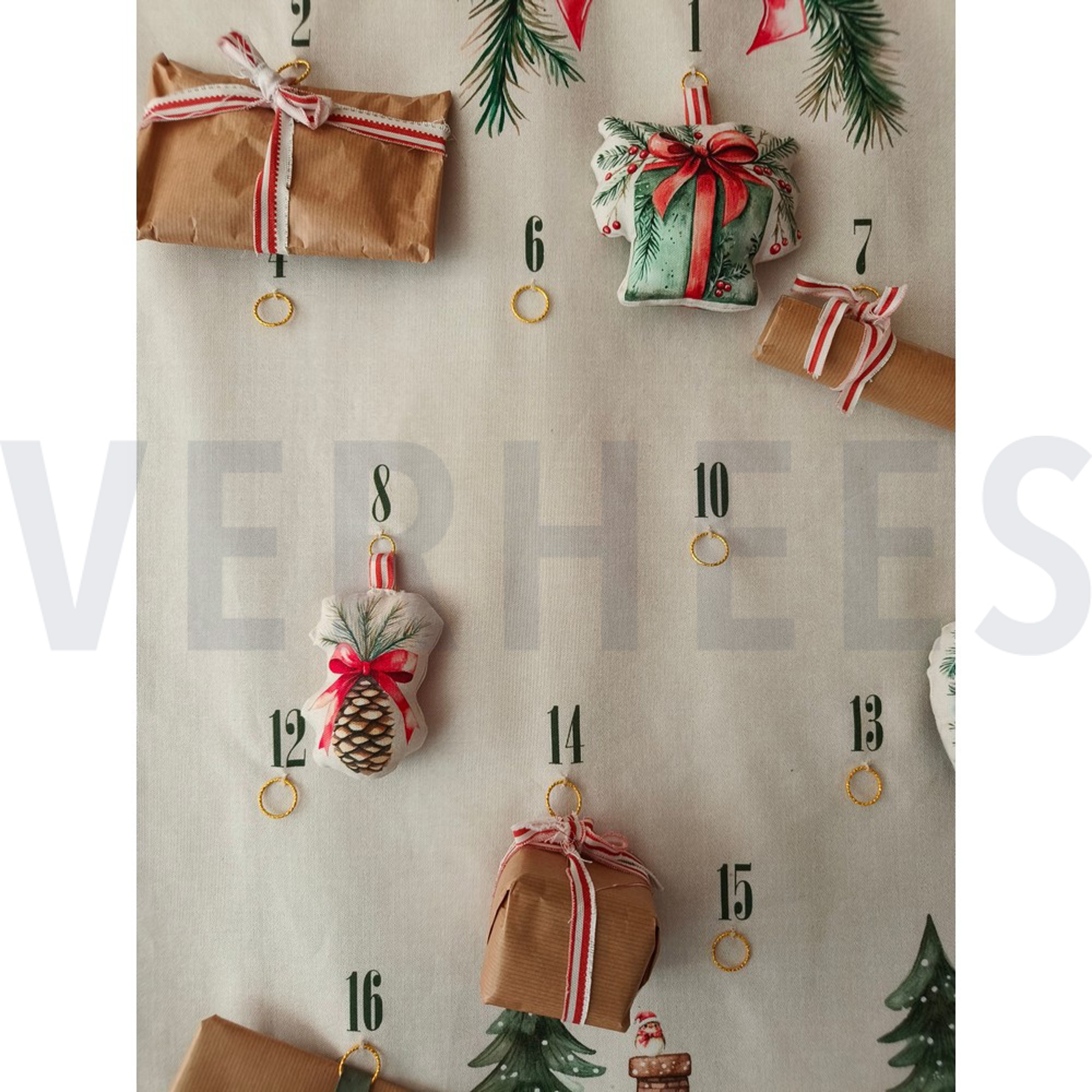 CANVAS ADVENT CALENDAR PANEL LINEN LOOK (high resolution) #6