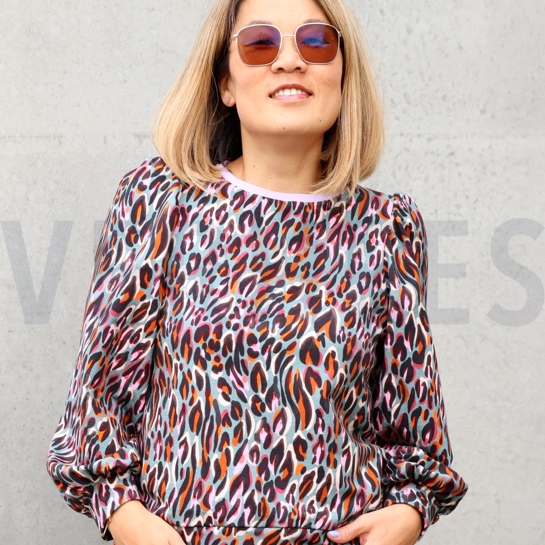 FRENCH TERRY DIGITAL ANIMAL SKIN CINNAMON #7