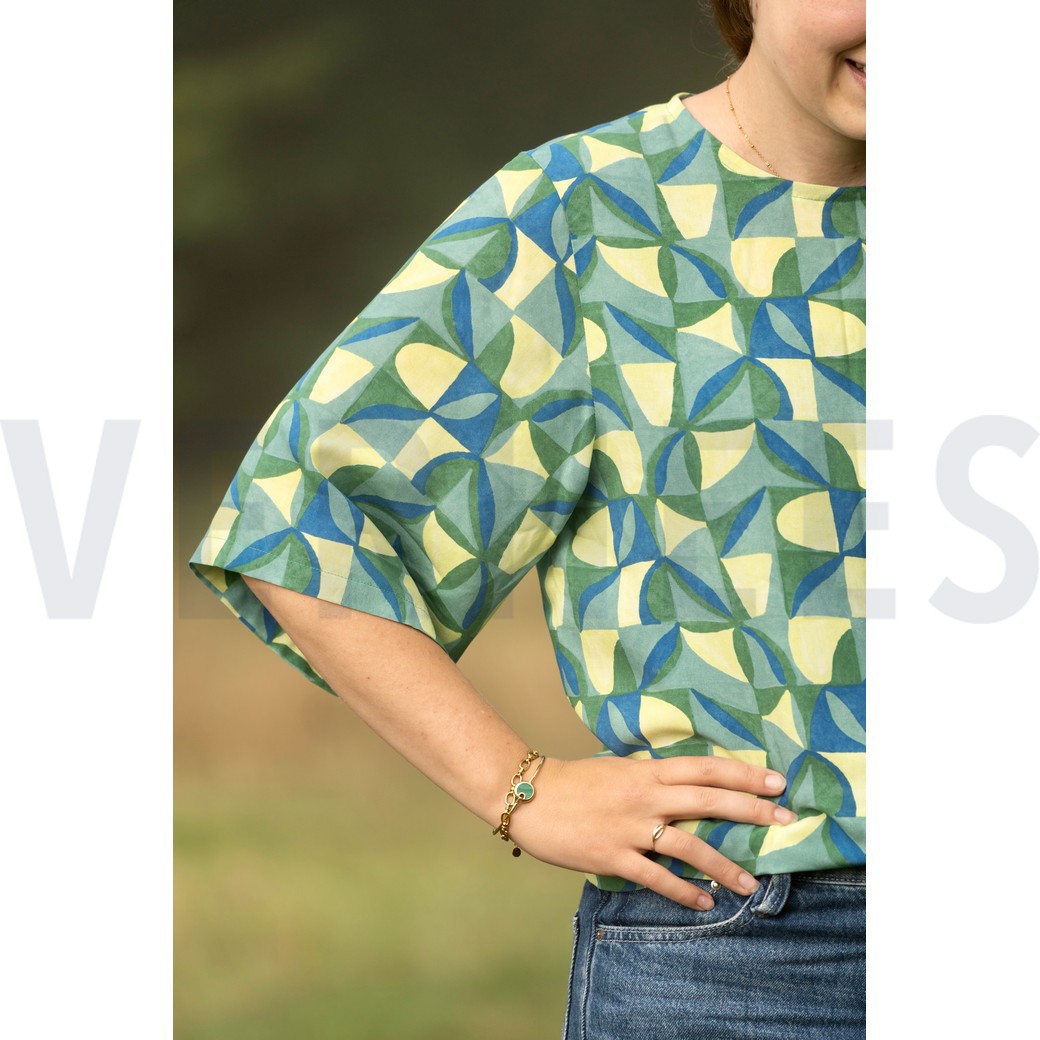 LENZING™ ECOVERO™ DIGITAL ABSTRACT GREEN #6