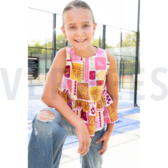 FINE POPLIN SUMMER PATCHWORK OFFWHITE #7