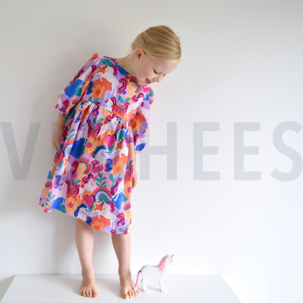 FINE POPLIN DIGITAL UNICORNS MAUVE #6