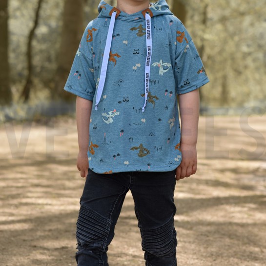 JERSEY MELANGE NEON DRACHEN SCHATTENBLAU #7