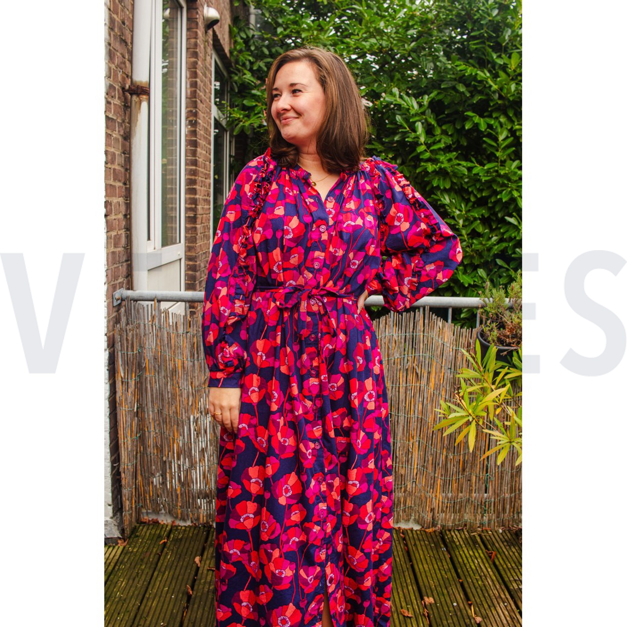 COTTON VISCOSE FLOWERS PETROL (high resolution) #6