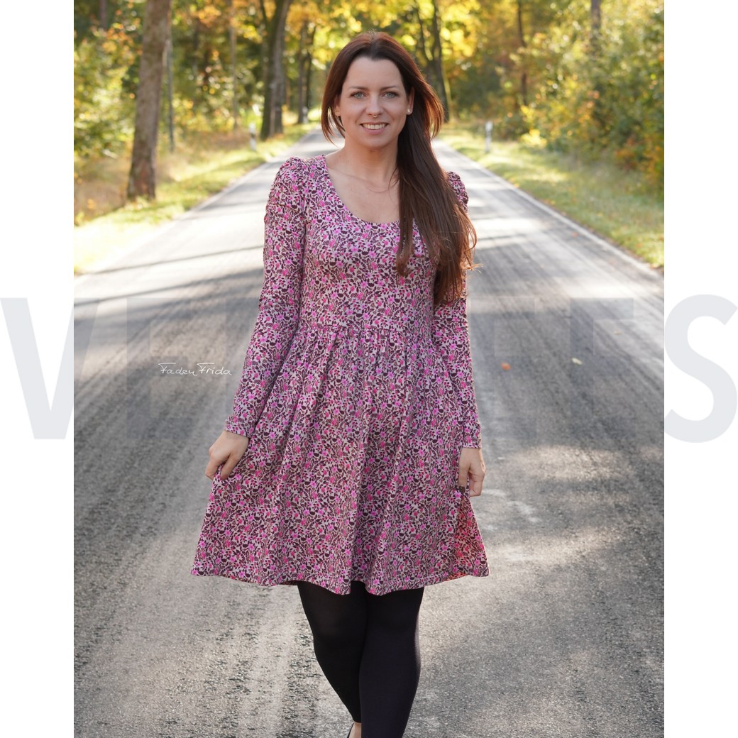 FRENCH TERRY DIGITAL FLOWERS BEIGE #6