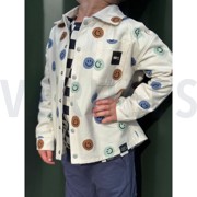 FLANNEL HAPPY FACES OFF-WHITE / LILAC (thumbnail) #6