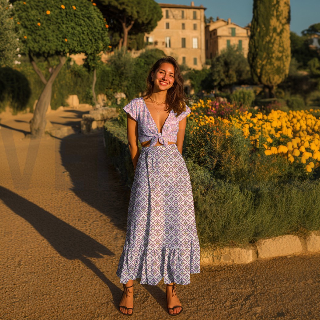 HANDCRAFTED BLOCK-PRINTED COTTON PAISLEY PINK #6