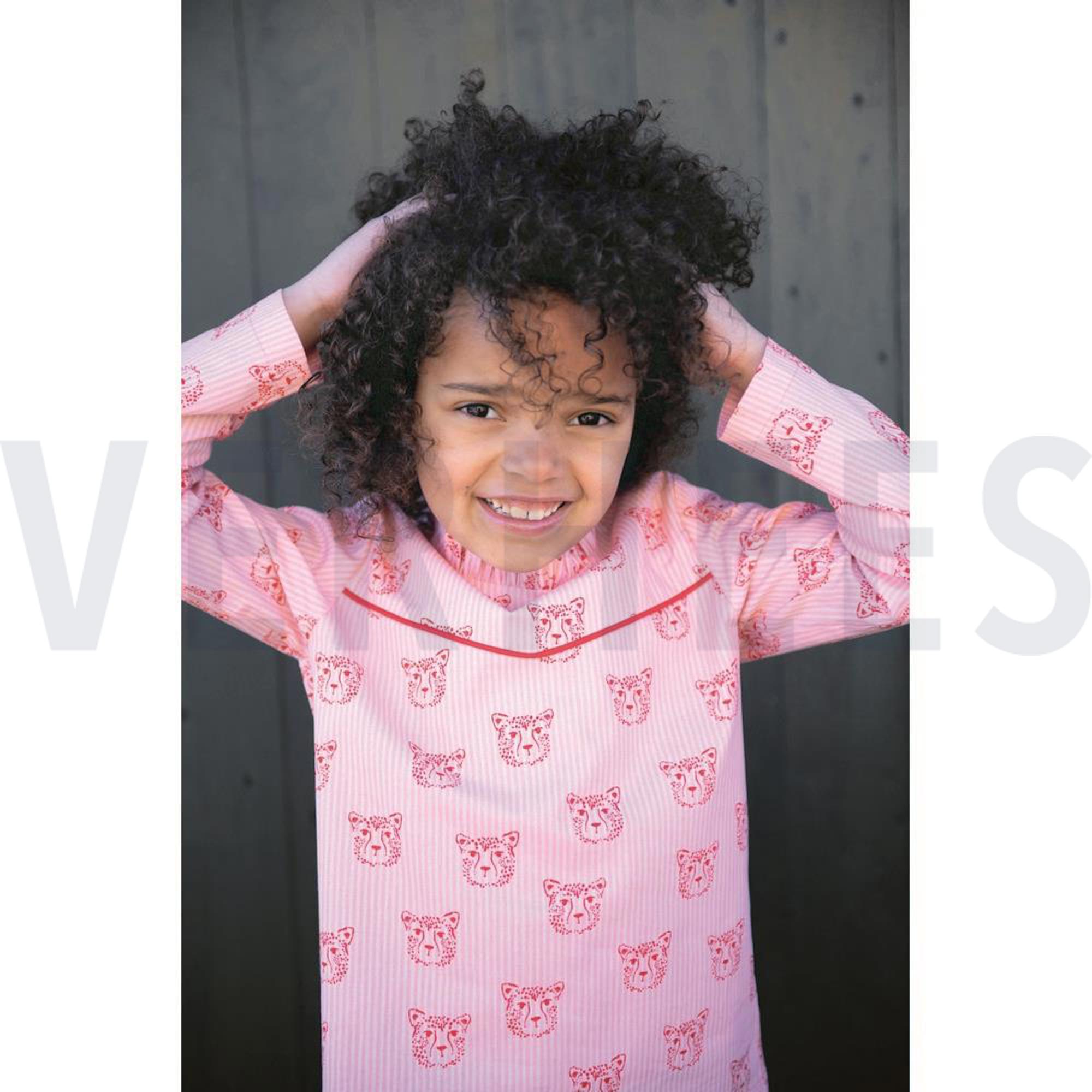 POPLIN LEOPARD PORTRAIT ROSE (high resolution) #6